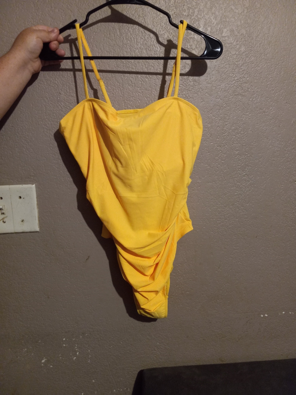 Yellow Ruched One-Piece Swimsuit - Women